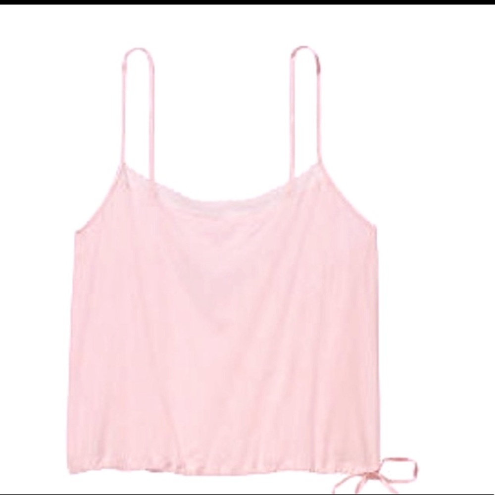 NWT VS PJ TOP WITH LACE TRIM & TIE WAIST